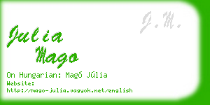 julia mago business card